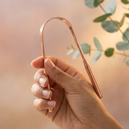 Plastic-Free Copper Tongue Scraper